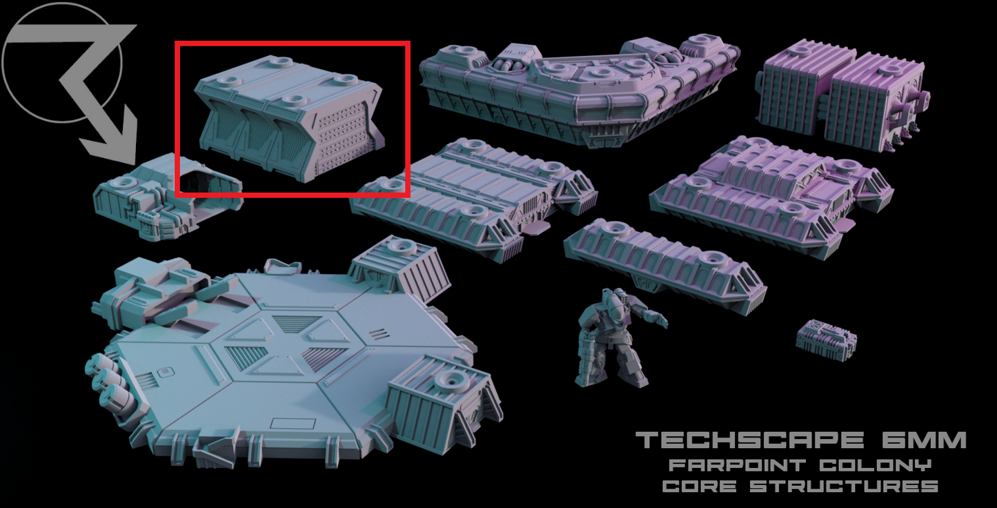 Techscape 6mm-Farpoint Colony: Heavy Equipment Shed