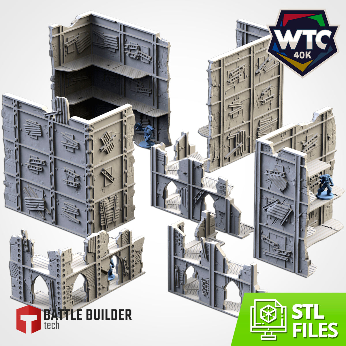 WTC Post-apocalyptic Ruins Building Set