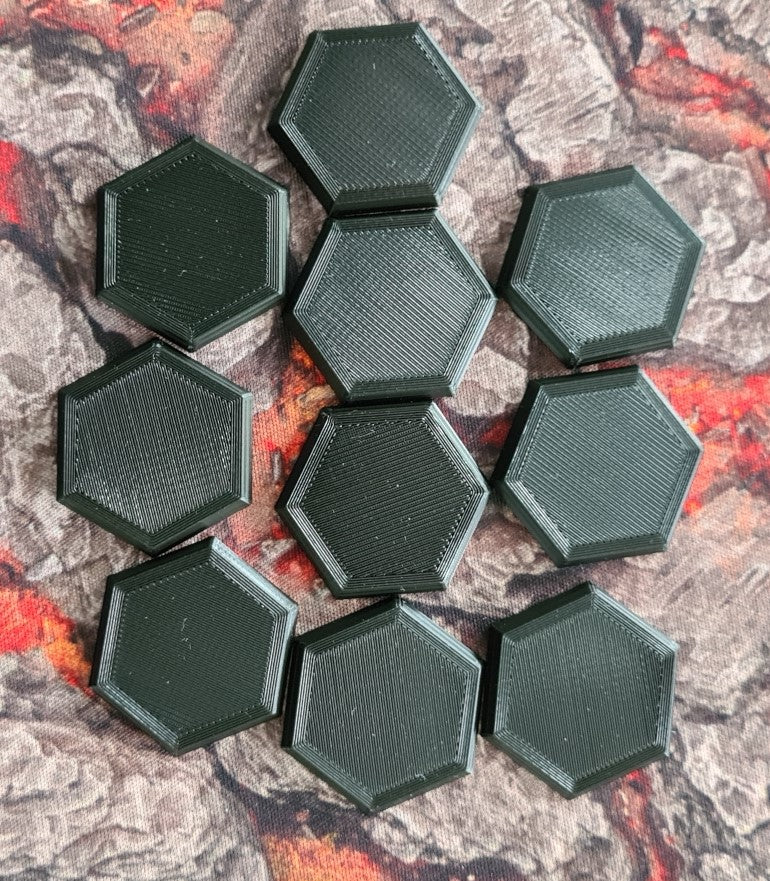 Hex bases made of PLA