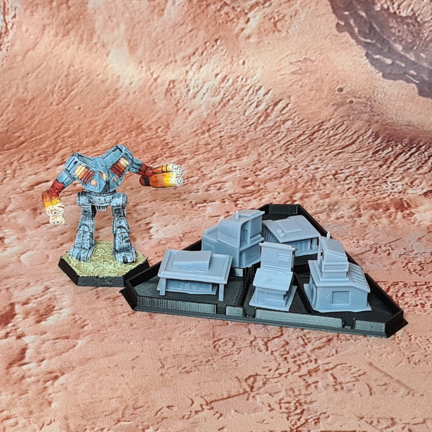Vorstadtgebäude im 6mm Maßstab für Battletech und Alpha Strike