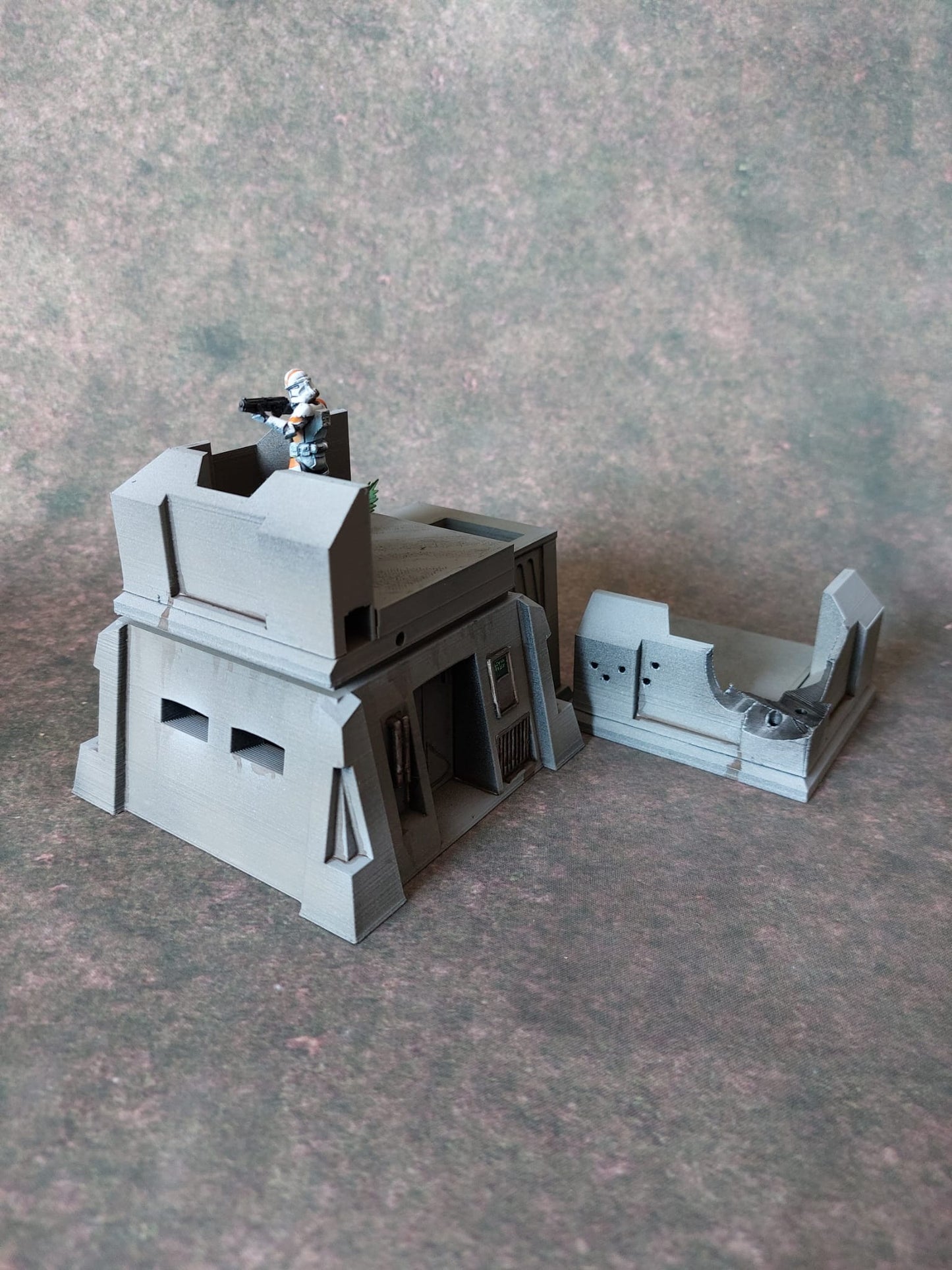 Sci-Fi Wargaming Terrain: End Left Parapet
